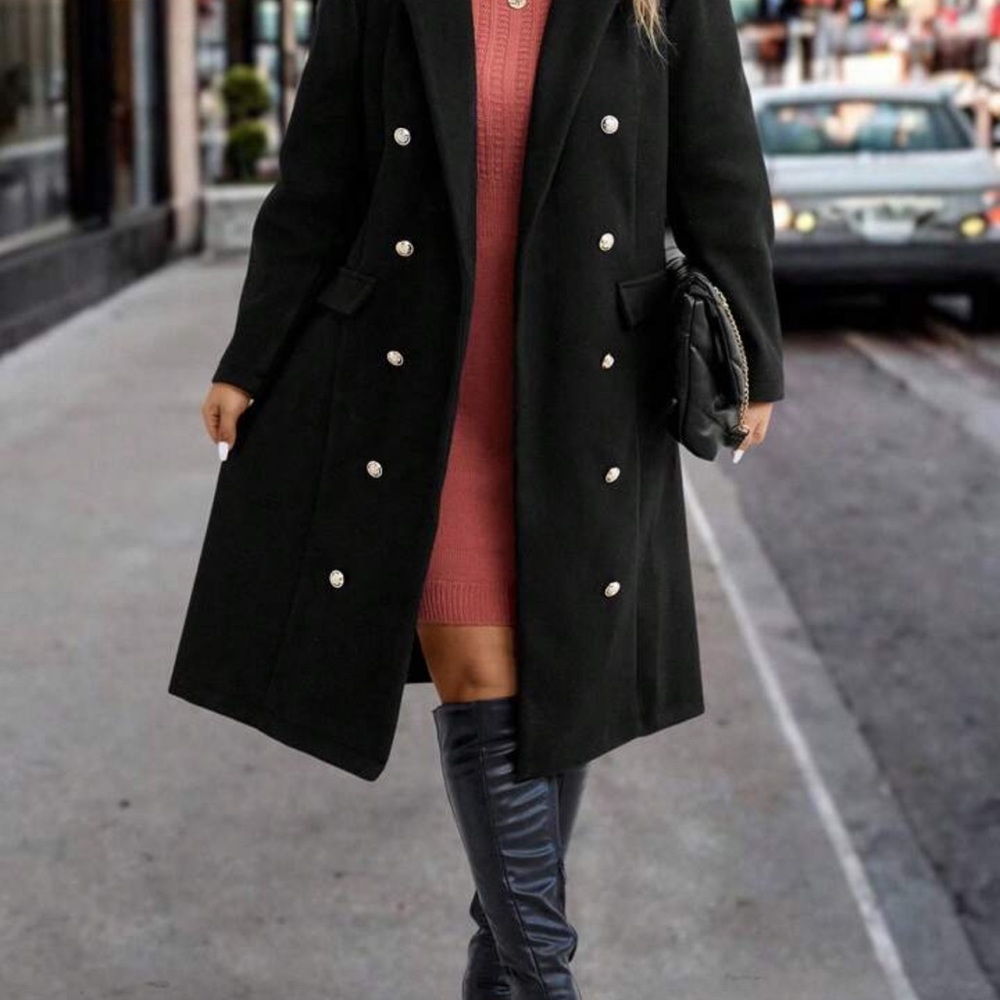 Black Double Breasted Jacket